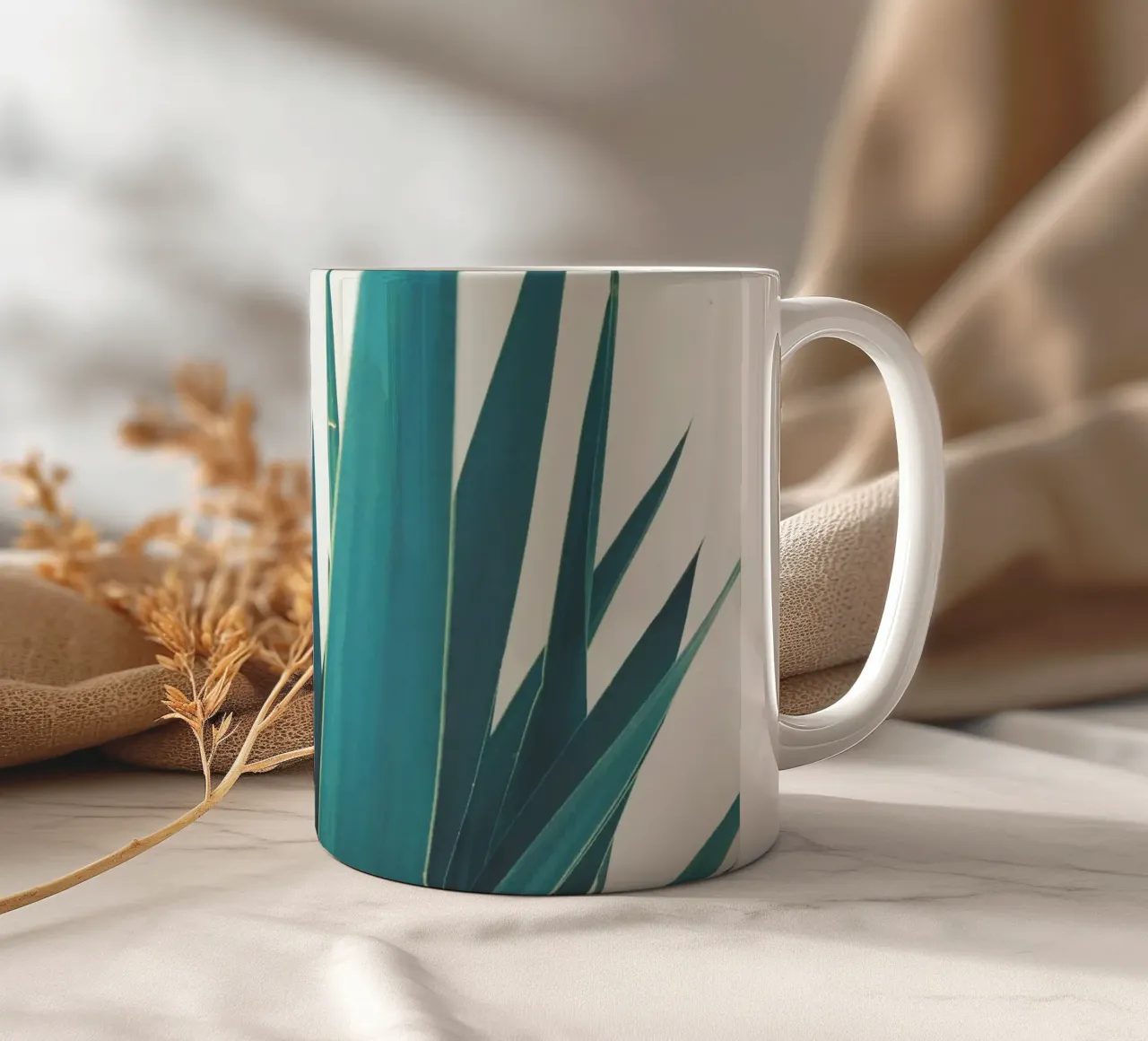 Yucca Leaves ceramic mug by Cassia Beck Photography