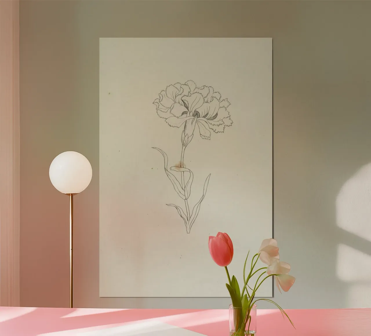 Flower, 18th century poster con telaio in alluminio da Artokoloro Quint Lox Ltd
