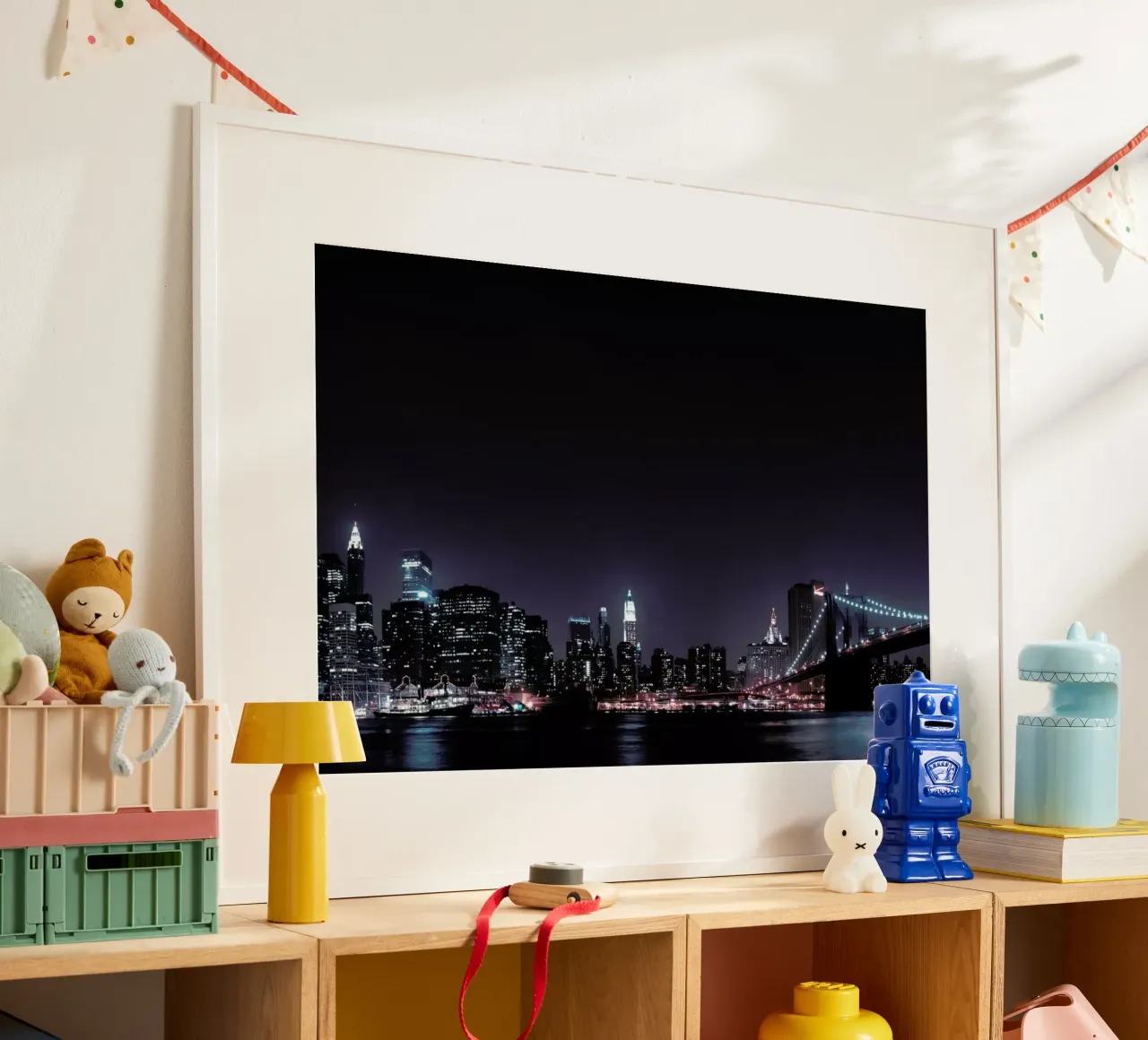 Manhattan Skyline and Brooklyn Bridge carta hahnemühle da Pictufy
