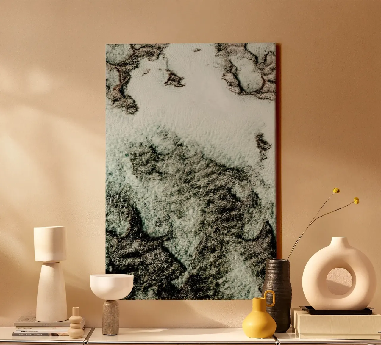 Beach Sea Pattern 3 tela con Cornice a cassetta da Chris Abatzis