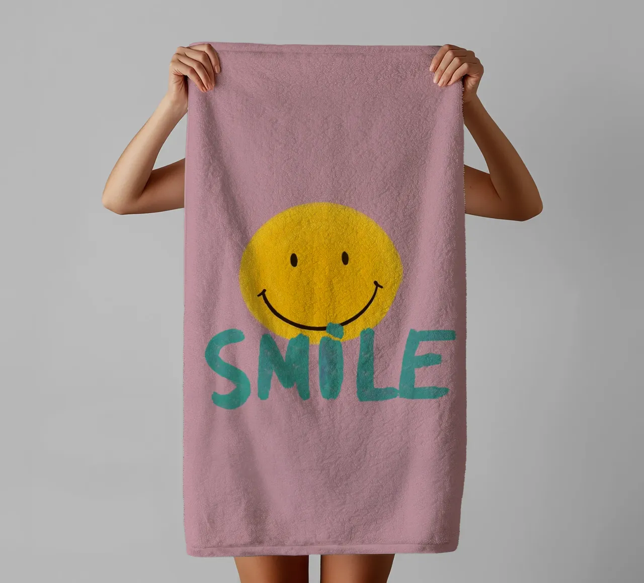 Painted Positivity – Smile & Shine towel by Studio Mooodz