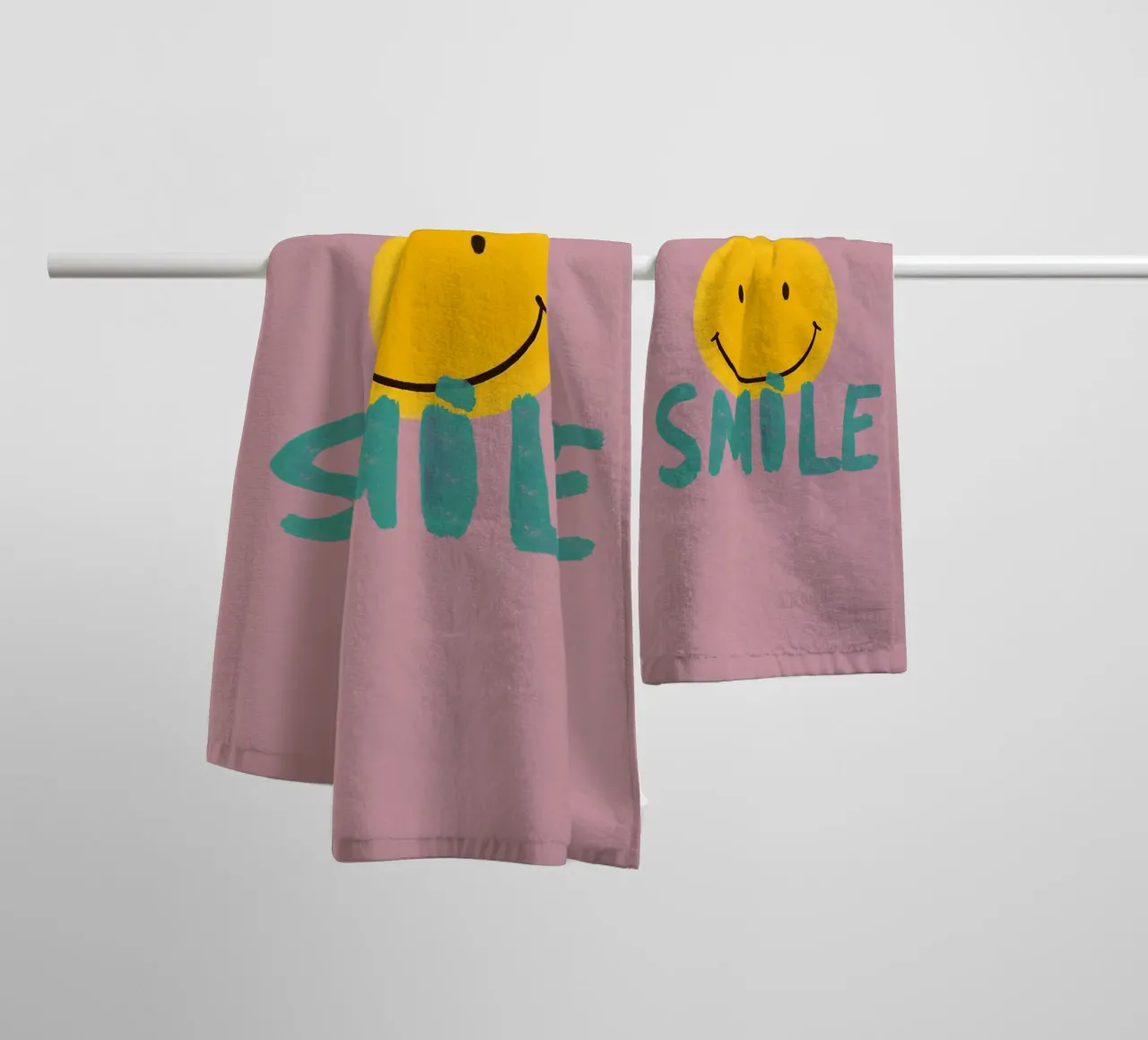 Painted Positivity – Smile & Shine towel by Studio Mooodz