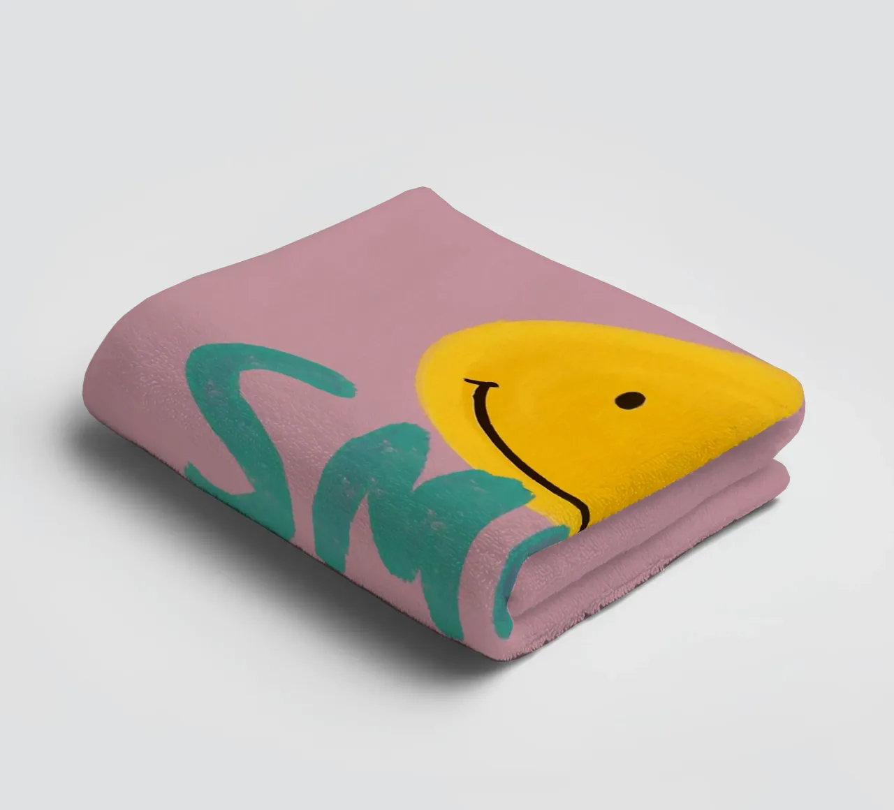 Painted Positivity – Smile & Shine towel by Studio Mooodz