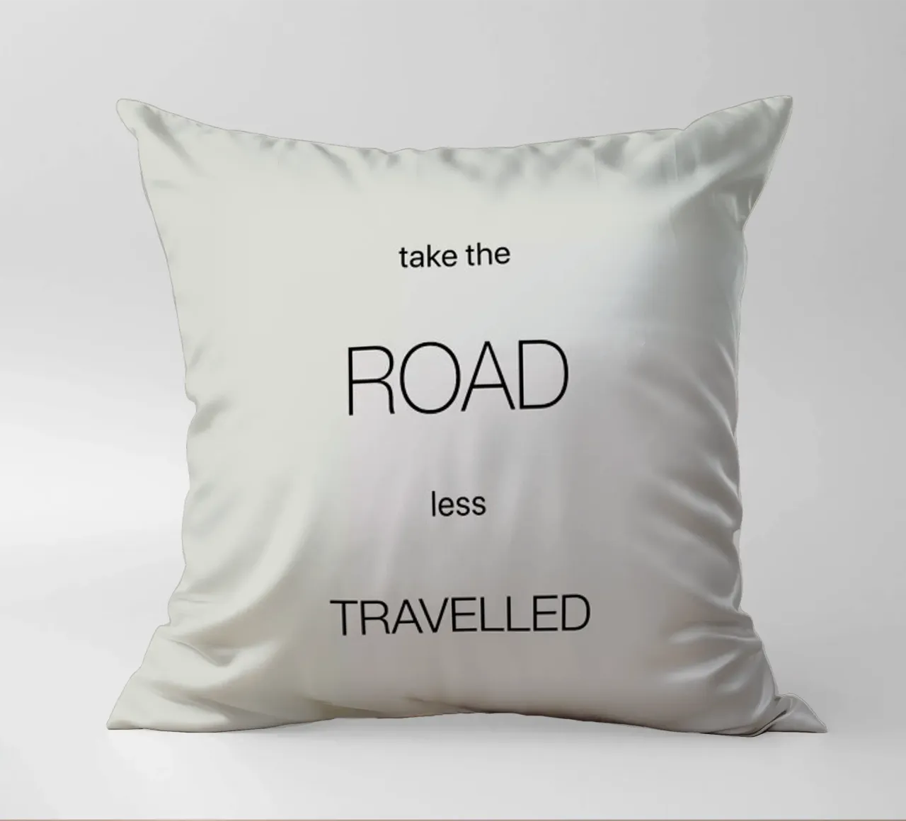Take the Road Less Travelled decorative cushion by Studio One
