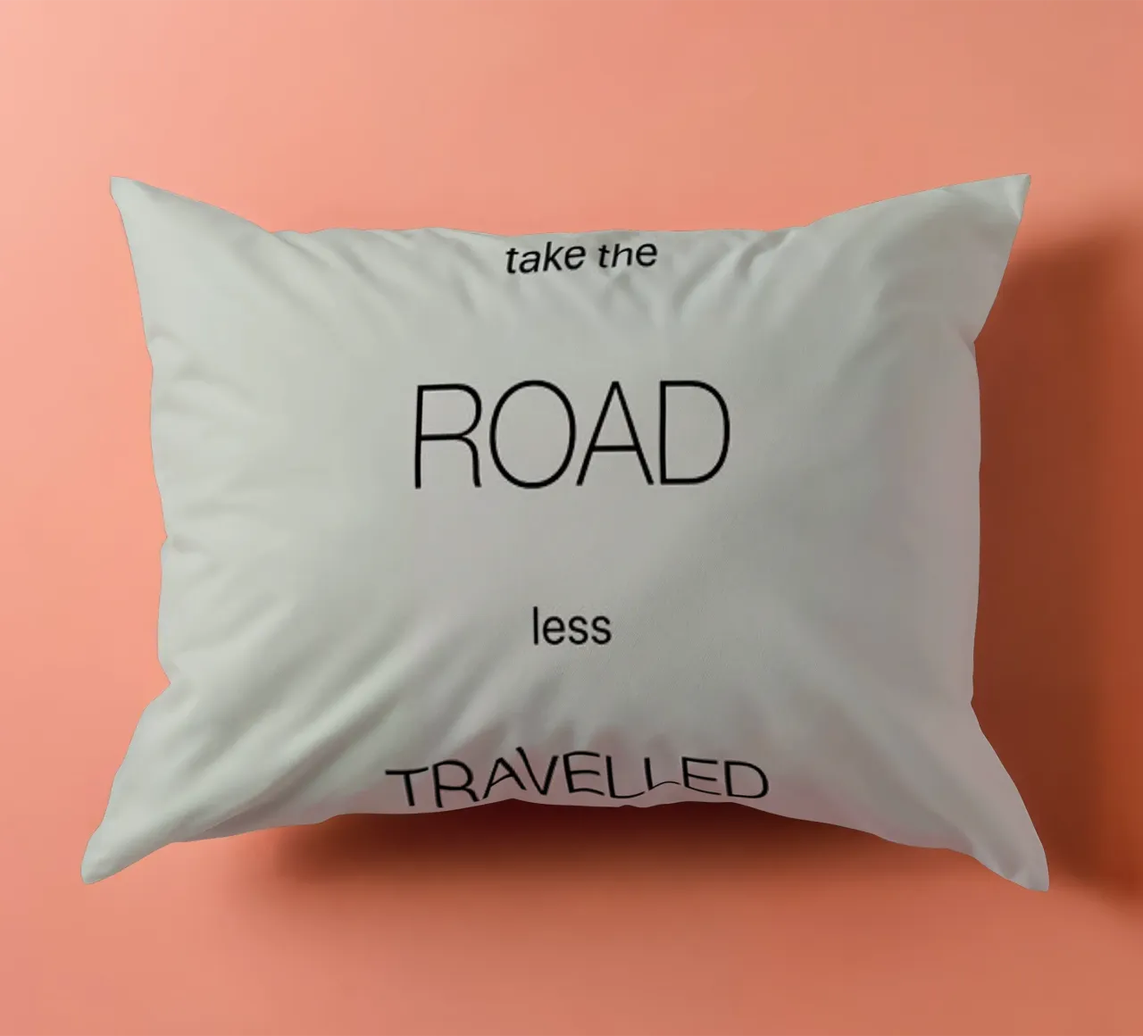 Take the Road Less Travelled decorative cushion by Studio One
