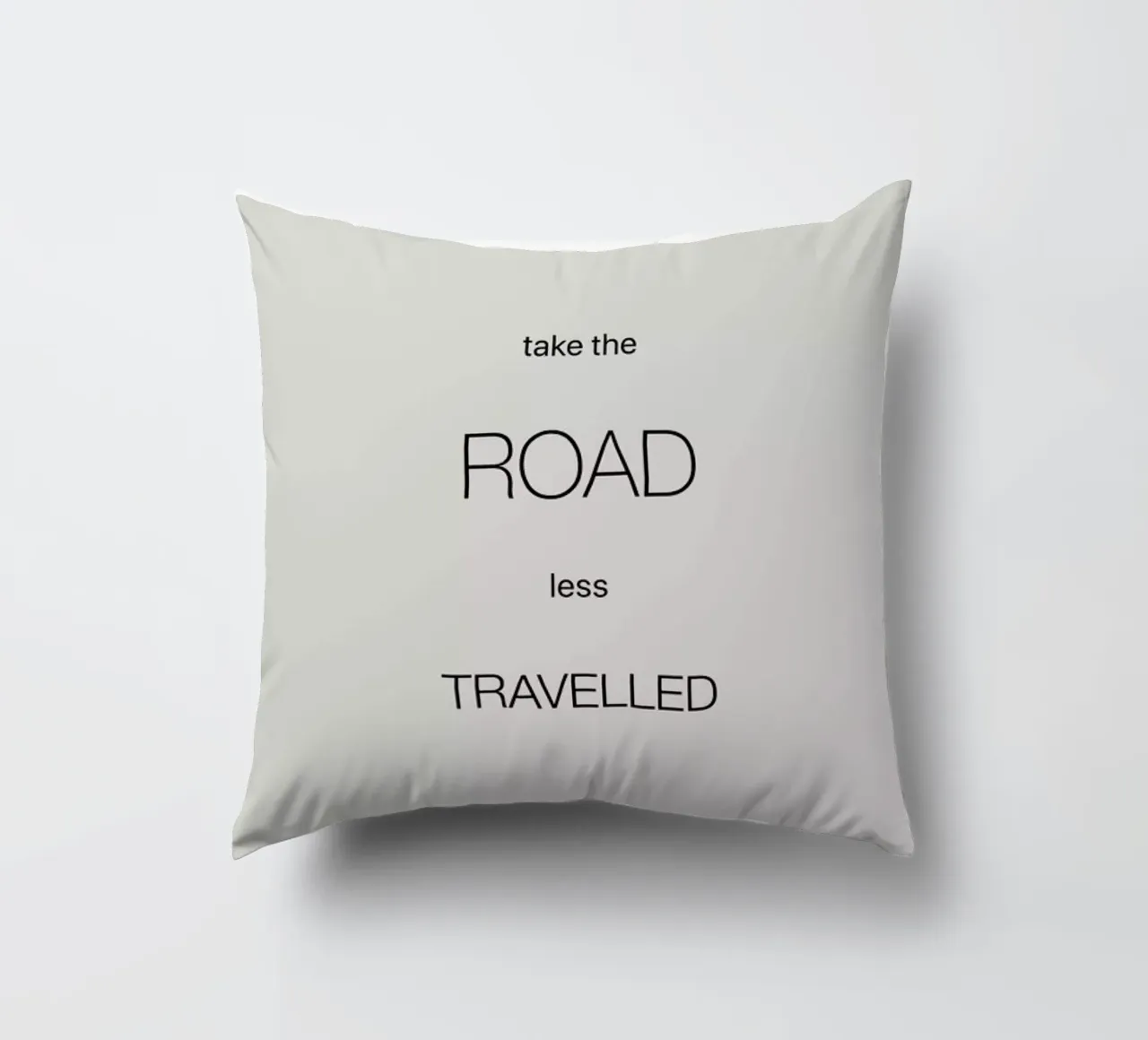Take the Road Less Travelled decorative cushion by Studio One
