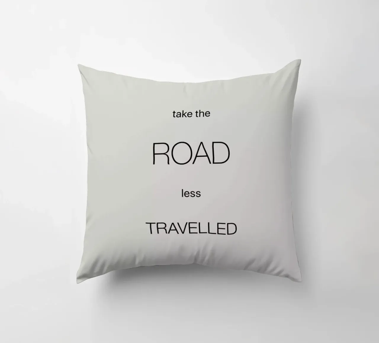 Take the Road Less Travelled decorative cushion by Studio One