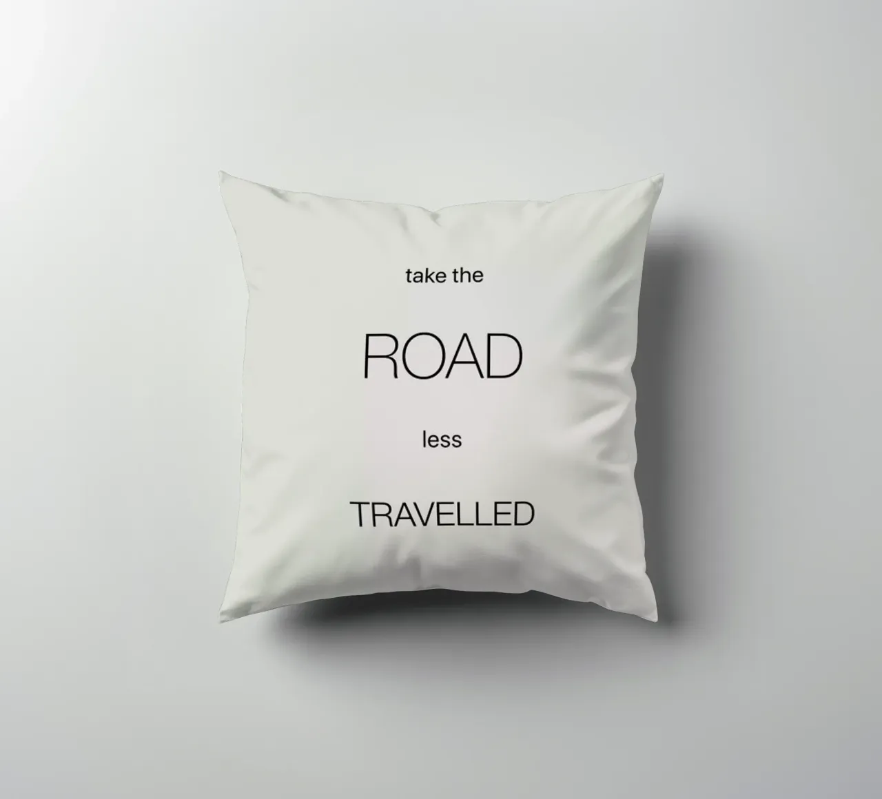 Take the Road Less Travelled decorative cushion by Studio One