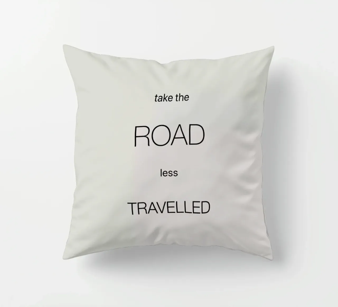 Take the Road Less Travelled decorative cushion by Studio One