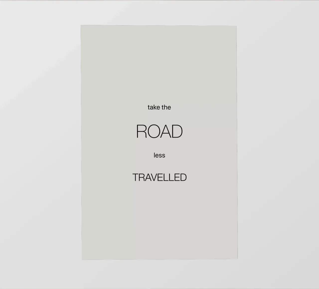 Take the Road Less Travelled telo in pvc da Studio One