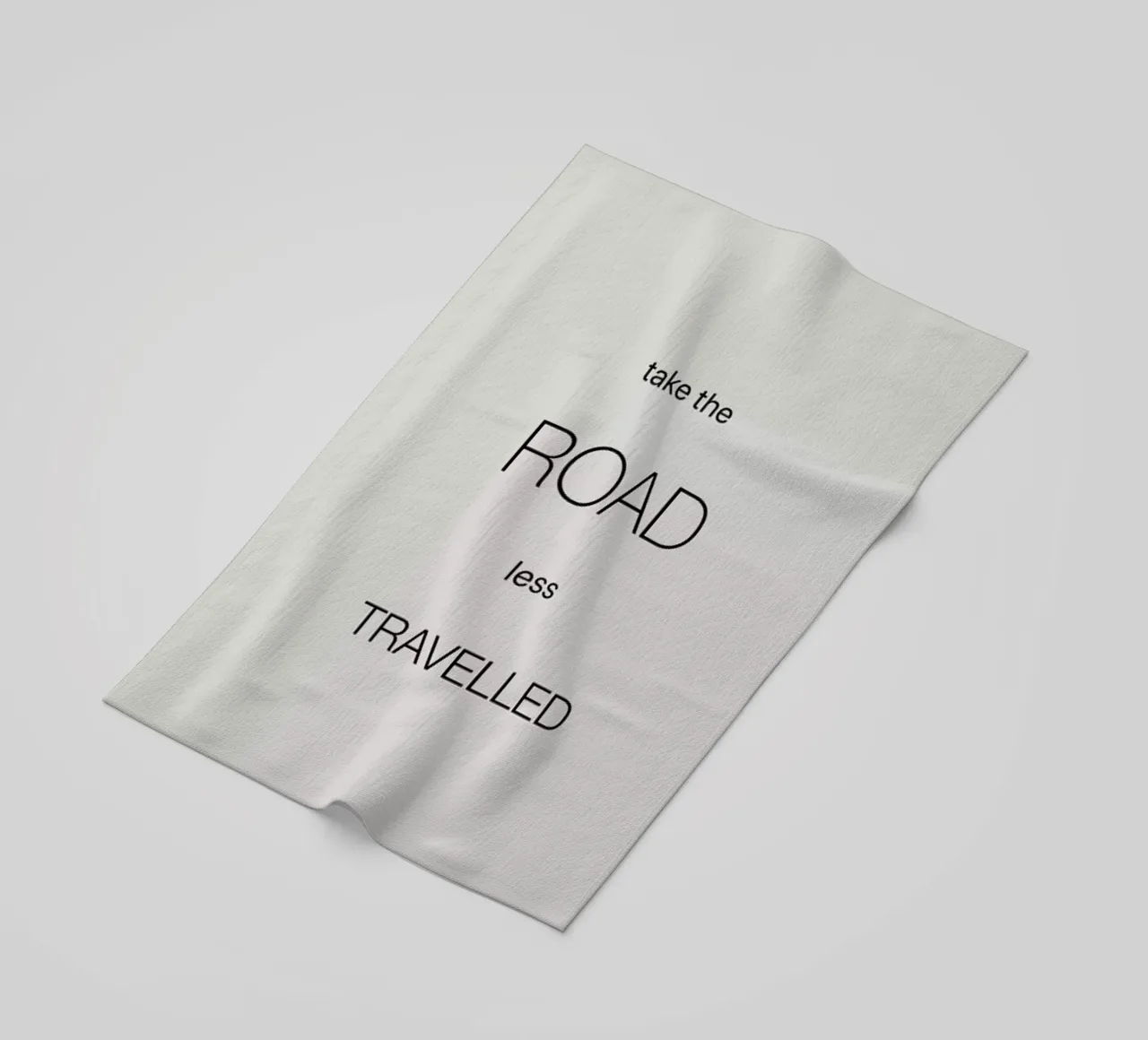 Take the Road Less Travelled beach towel by Studio One