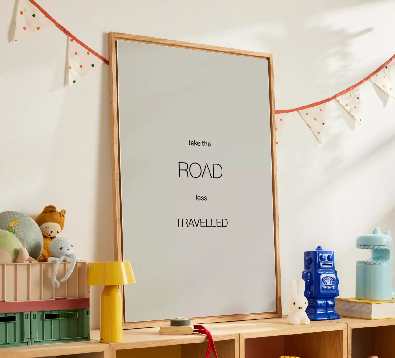 Take the Road Less Travelled acrylic glass by Studio One