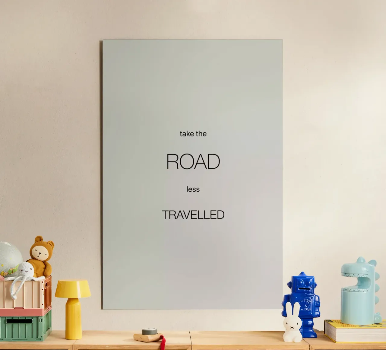 Take the Road Less Travelled alu-dibond by Studio One