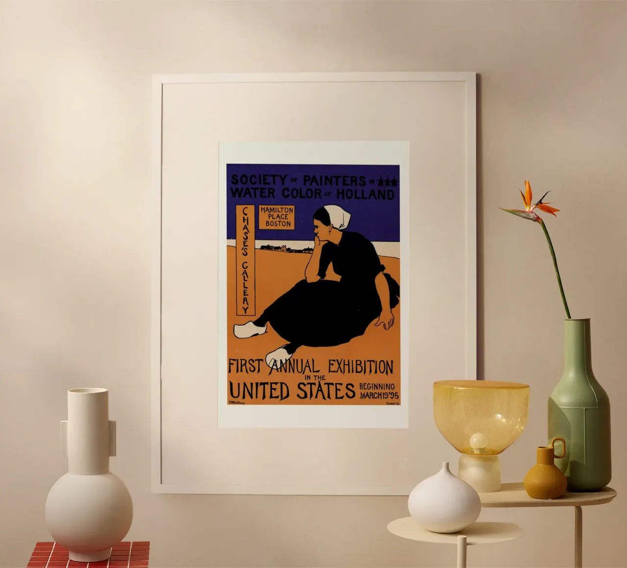 American poster for Exposition de la Société -Charles Herbert Woodbury poster da Artokoloro Quint Lox Ltd