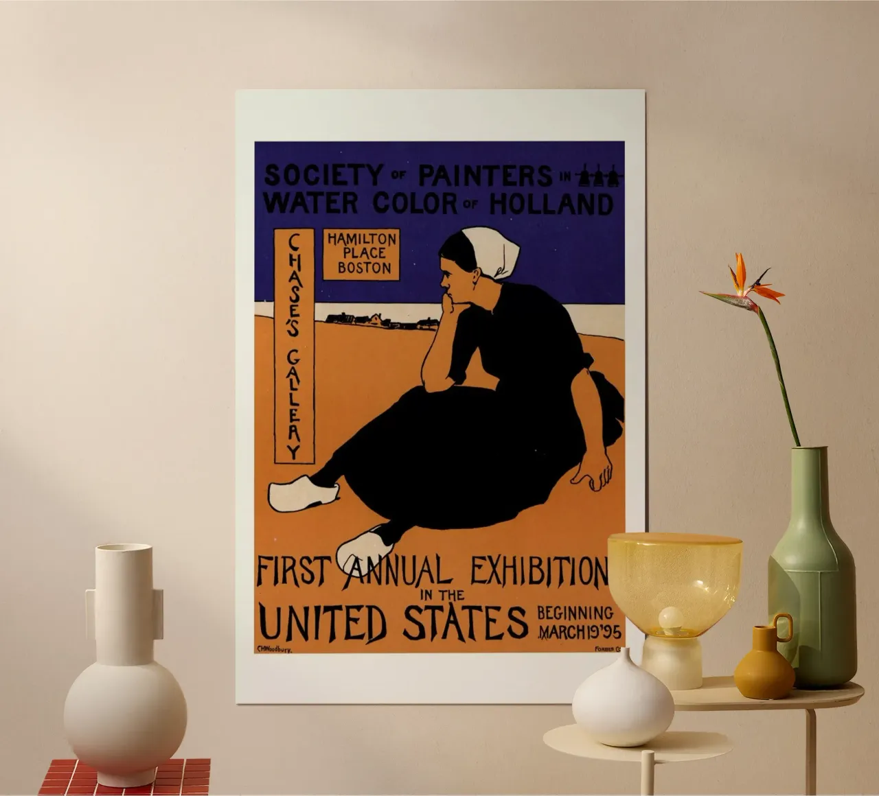 American poster for Exposition de la Société -Charles Herbert Woodbury poster da Artokoloro Quint Lox Ltd
