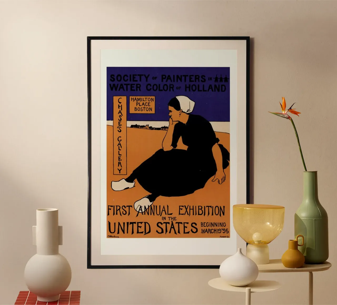American poster for Exposition de la Société -Charles Herbert Woodbury poster da Artokoloro Quint Lox Ltd