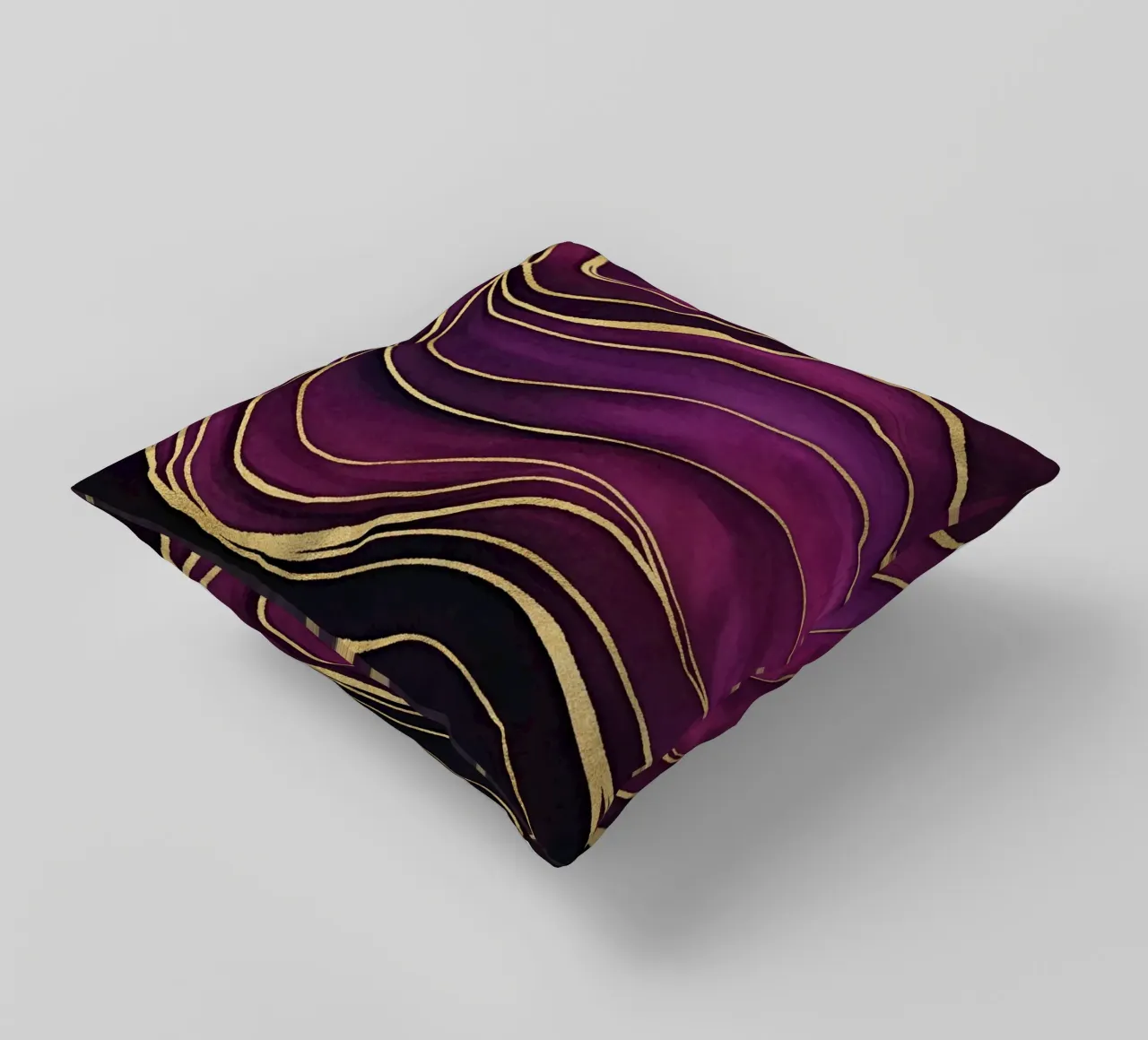 Marmo di lusso viola fucsia con oro cuscino da Andrea Haase Modern Home