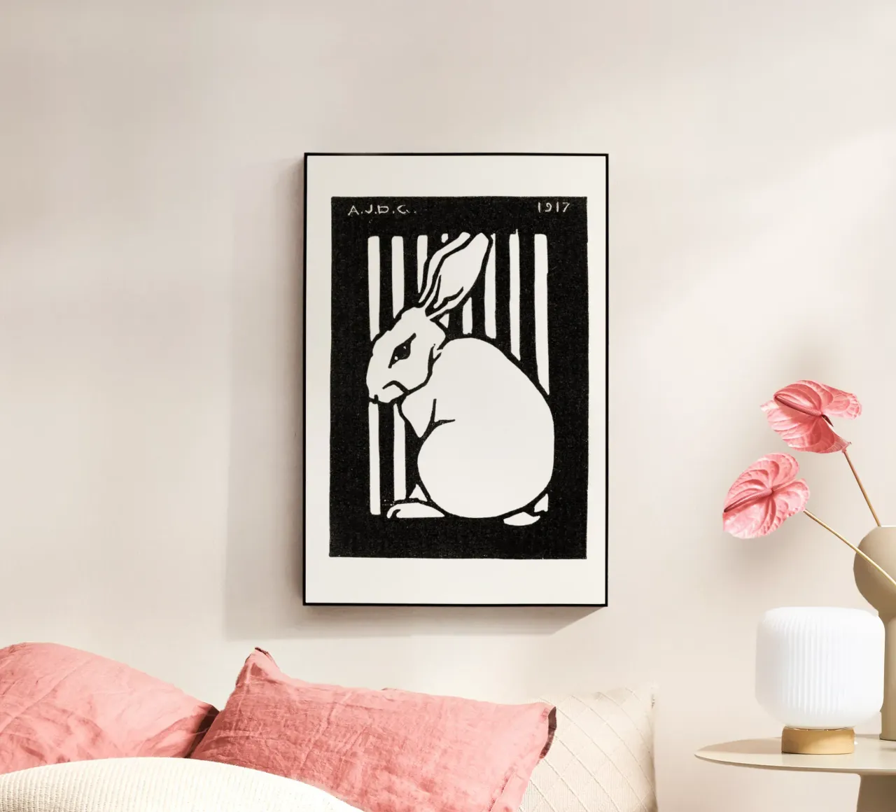 Hare acrylic glass by Second Canvas