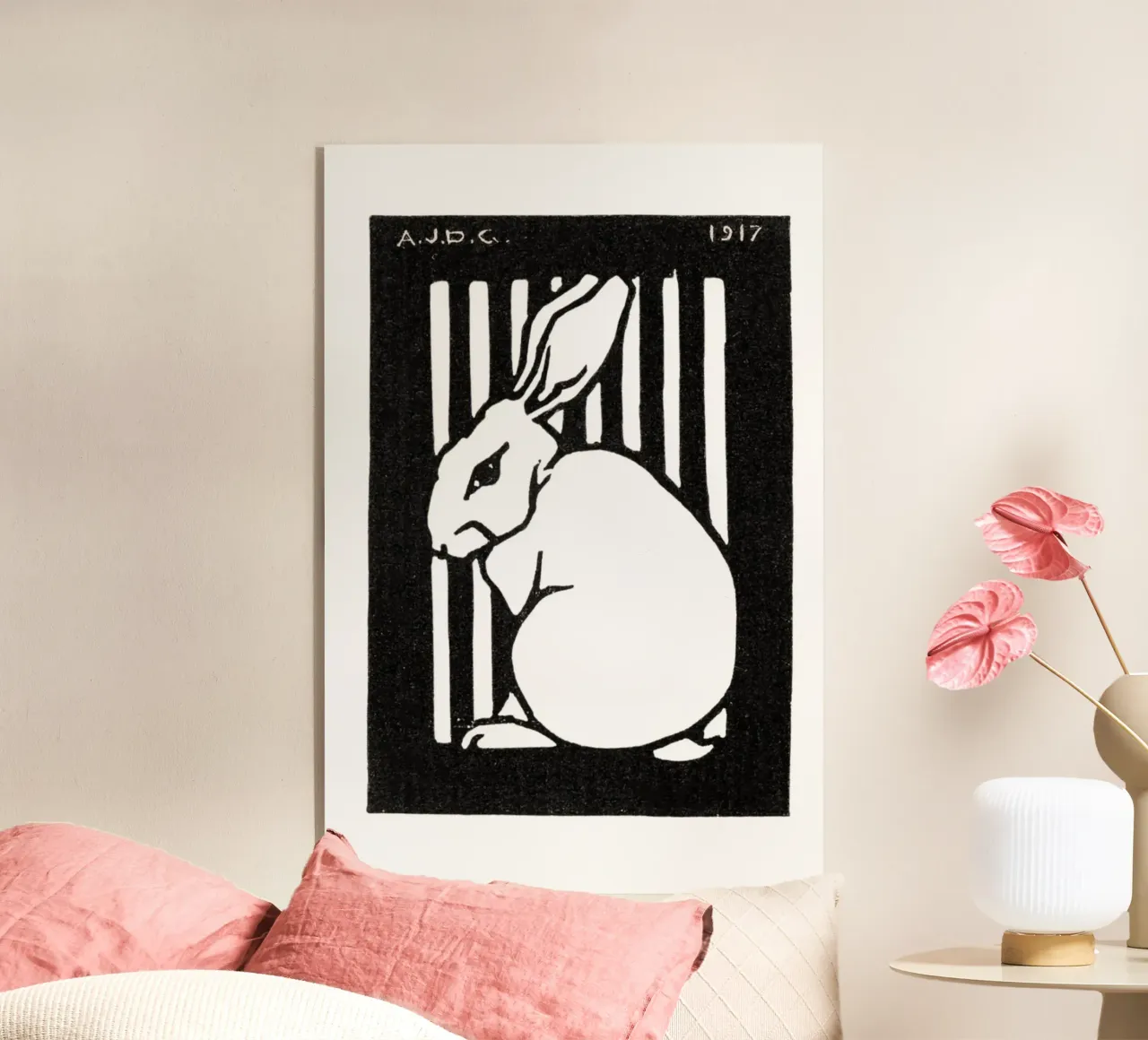 Hare acrylic glass by Second Canvas