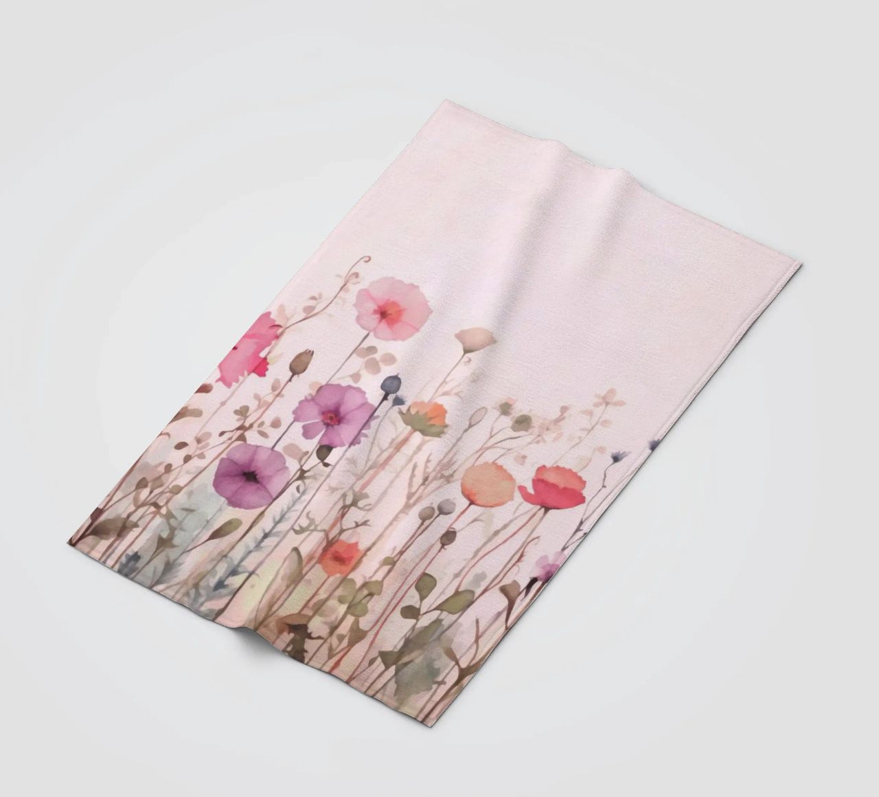 Vibrazioni estive di fiori selvatici pastello coperta in pile da Andrea Haase Modern Home