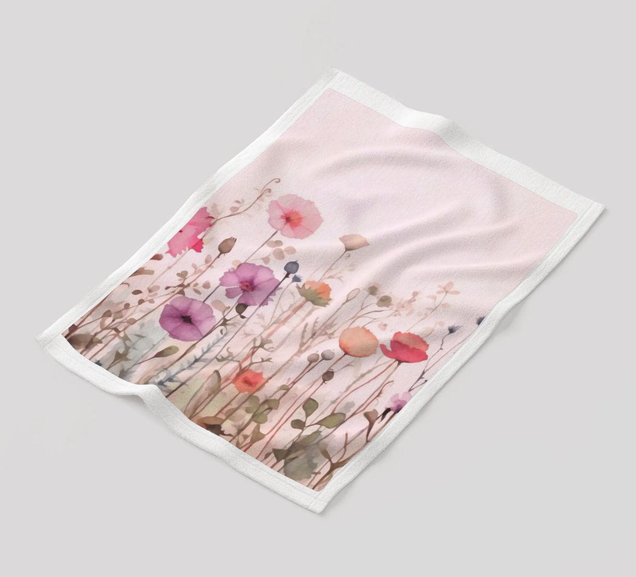 Vibrazioni estive di fiori selvatici pastello coperta in pile da Andrea Haase Modern Home