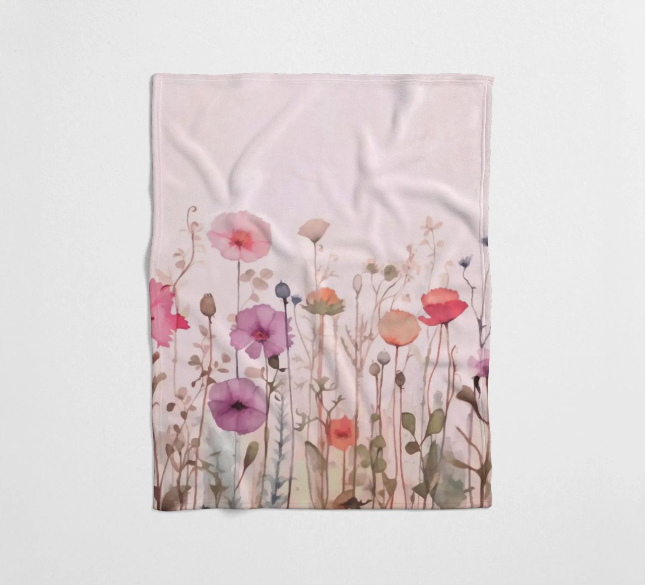 Vibrazioni estive di fiori selvatici pastello coperta in pile da Andrea Haase Modern Home