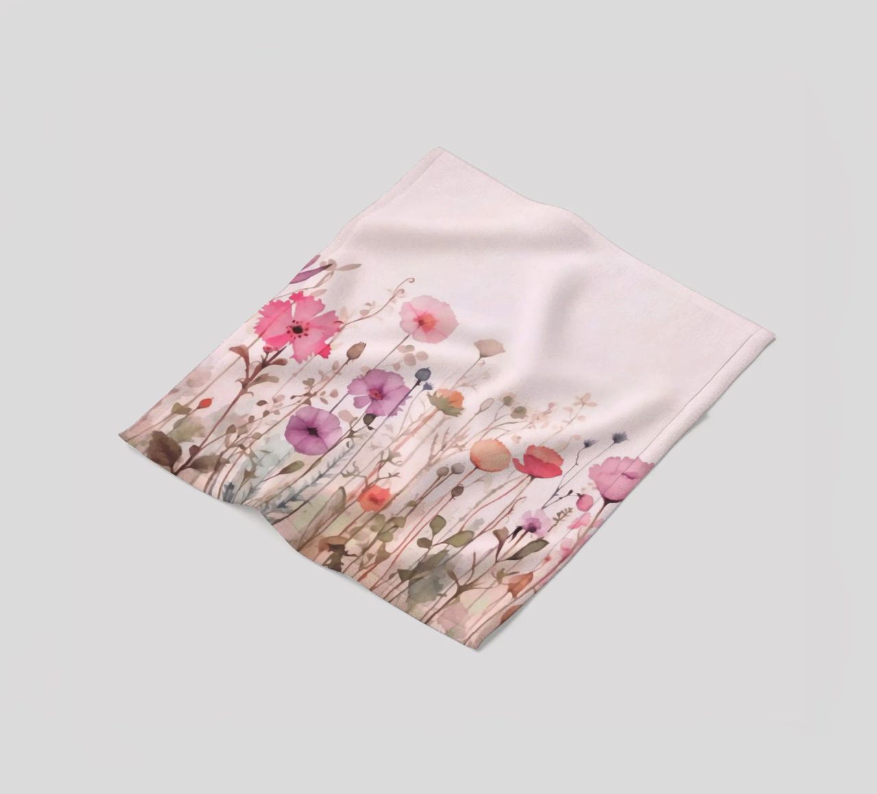 Vibrazioni estive di fiori selvatici pastello coperta in pile da Andrea Haase Modern Home
