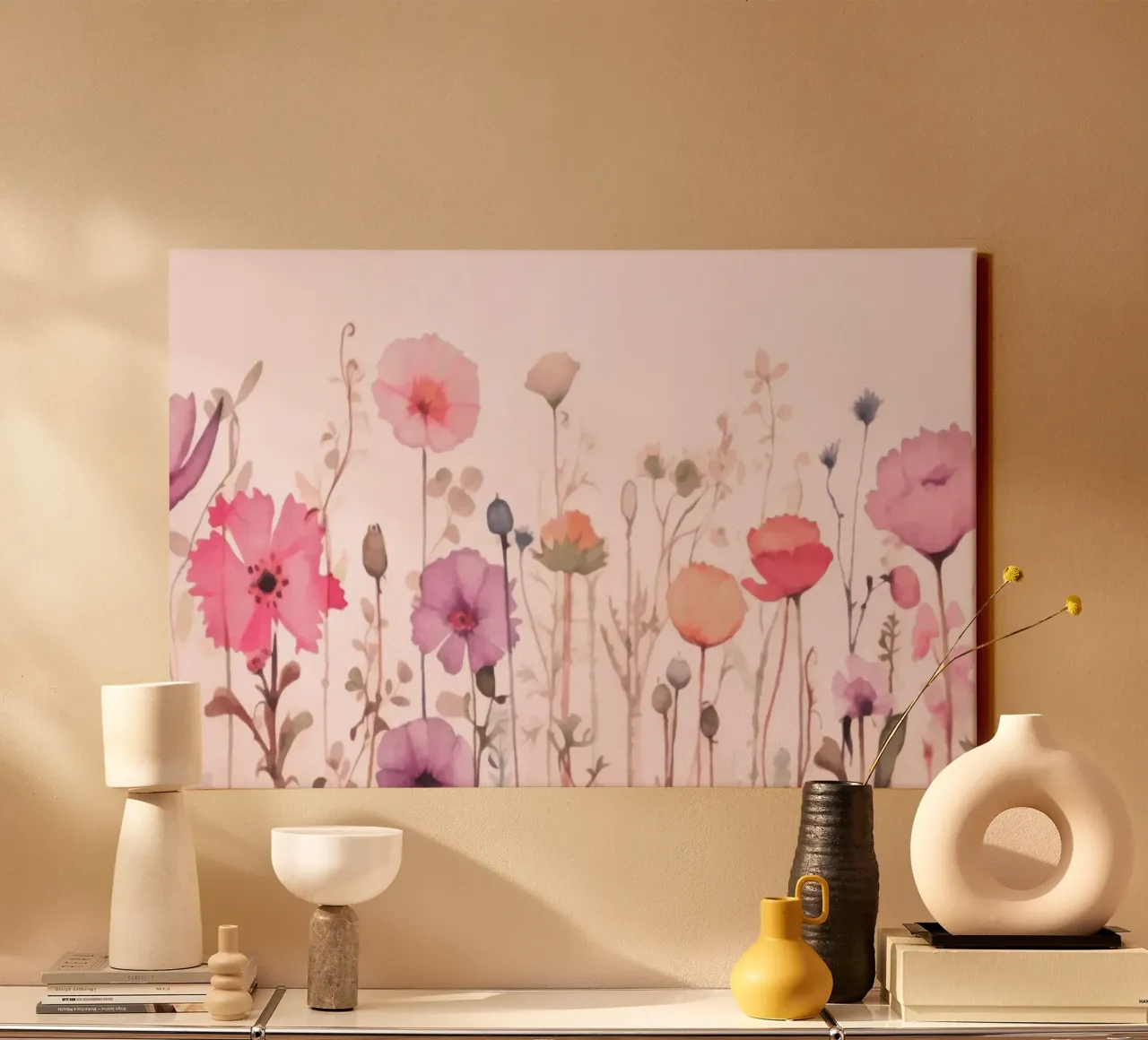 Summer Meadow Pastel Wildflower Vibes canvas by Andrea Haase Modern Home