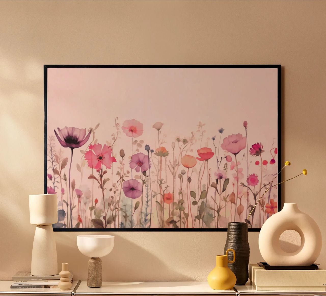 Vibrazioni estive di fiori selvatici pastello poster da Andrea Haase Modern Home