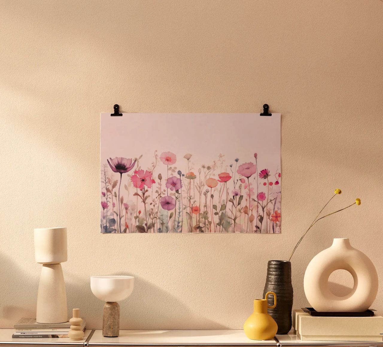 Vibrazioni estive di fiori selvatici pastello poster da Andrea Haase Modern Home
