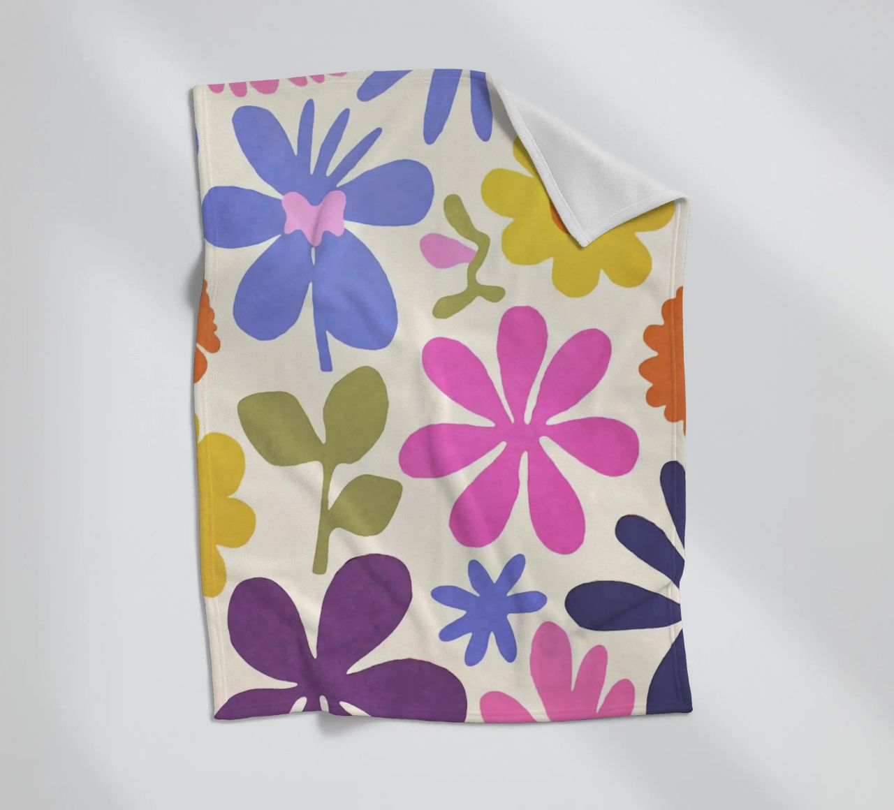 Matisse inspiriert Groovy Blumengarten Fleecedecke von Andrea Haase Modern Home