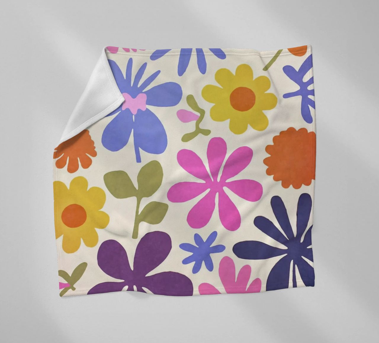 Matisse inspiriert Groovy Blumengarten Fleecedecke von Andrea Haase Modern Home