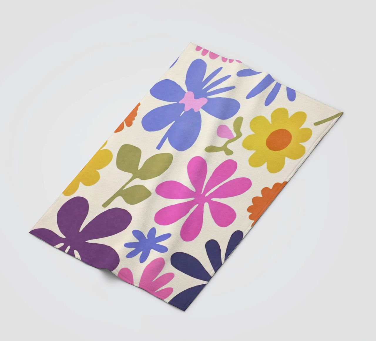 Matisse inspiriert Groovy Blumengarten Fleecedecke von Andrea Haase Modern Home