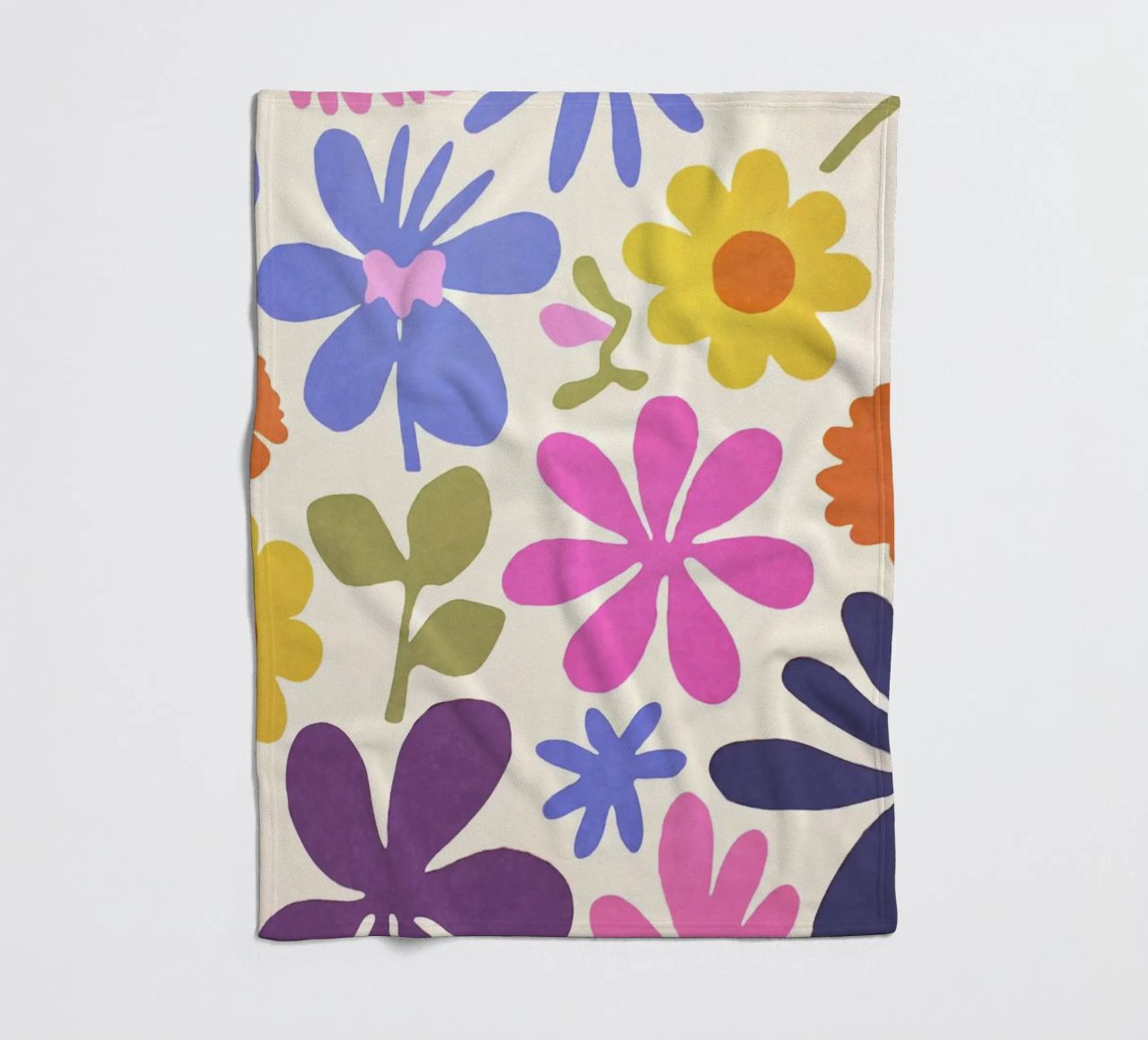 Matisse inspiriert Groovy Blumengarten Fleecedecke von Andrea Haase Modern Home