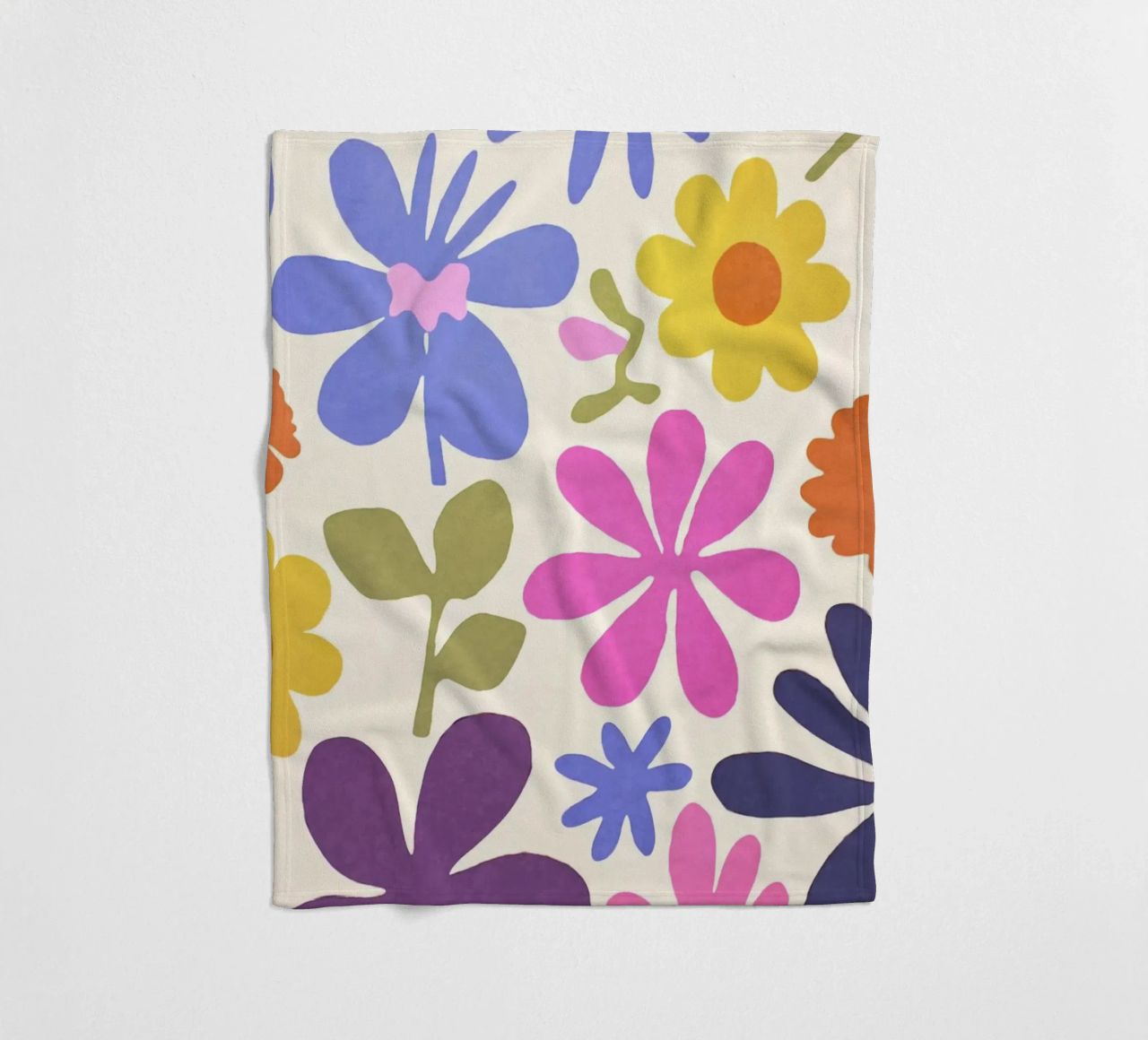 Matisse inspiriert Groovy Blumengarten Fleecedecke von Andrea Haase Modern Home