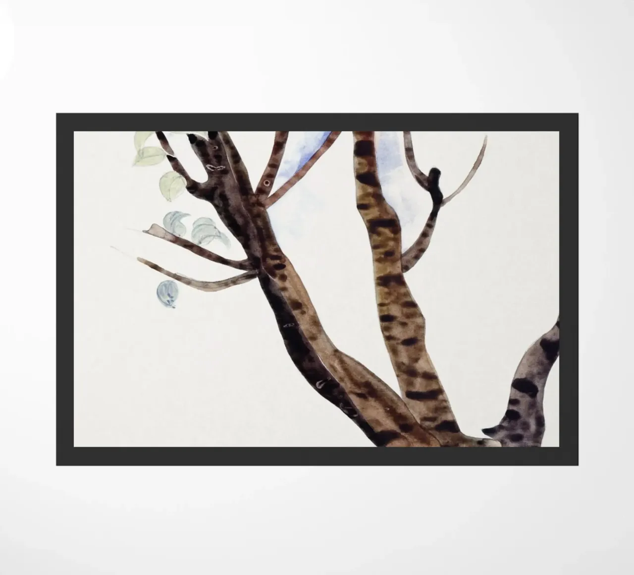 Baum Aquarell Fußmatte von Second Canvas