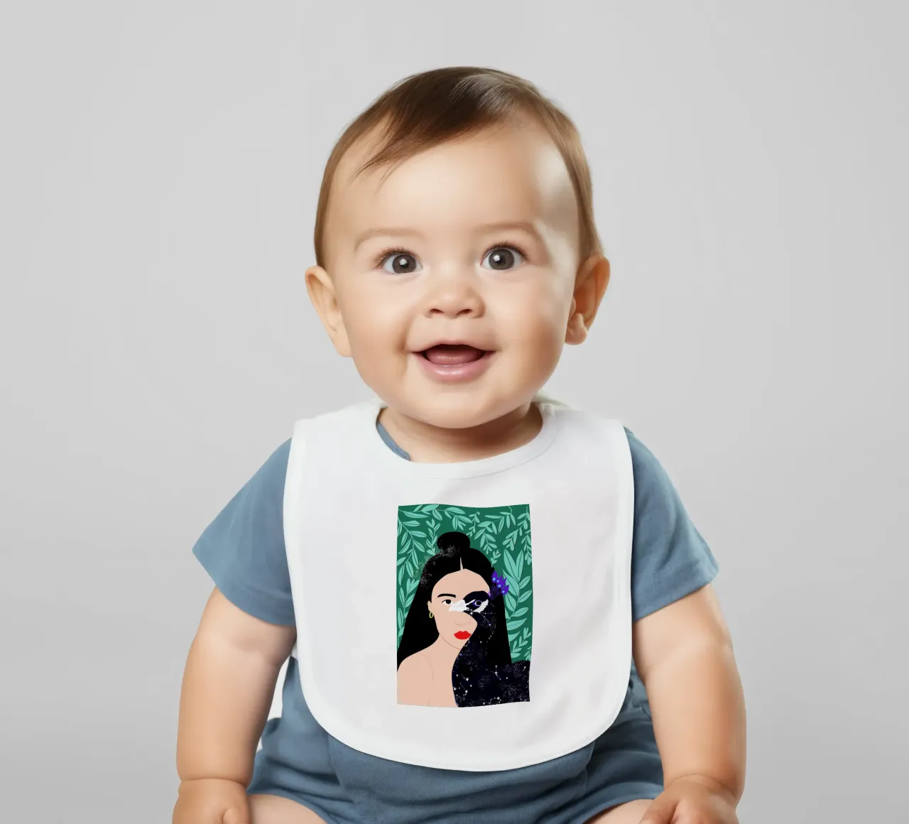 Peacock product.type.bib-baby common.byCreator Céleste Wallaert