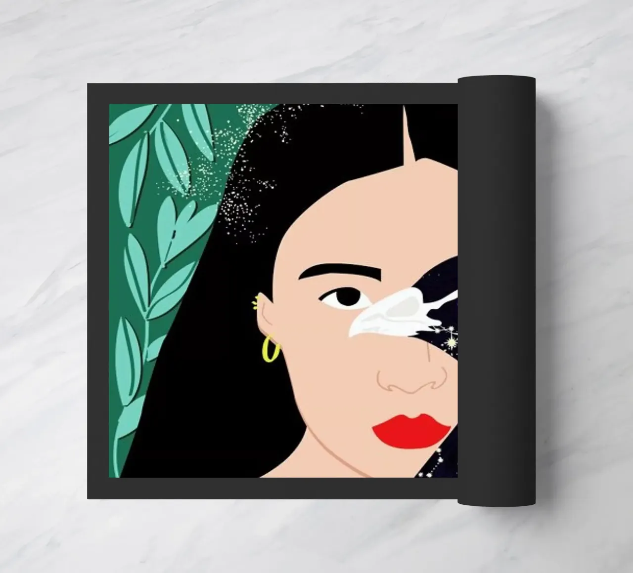 Peacock deurmat van Céleste Wallaert