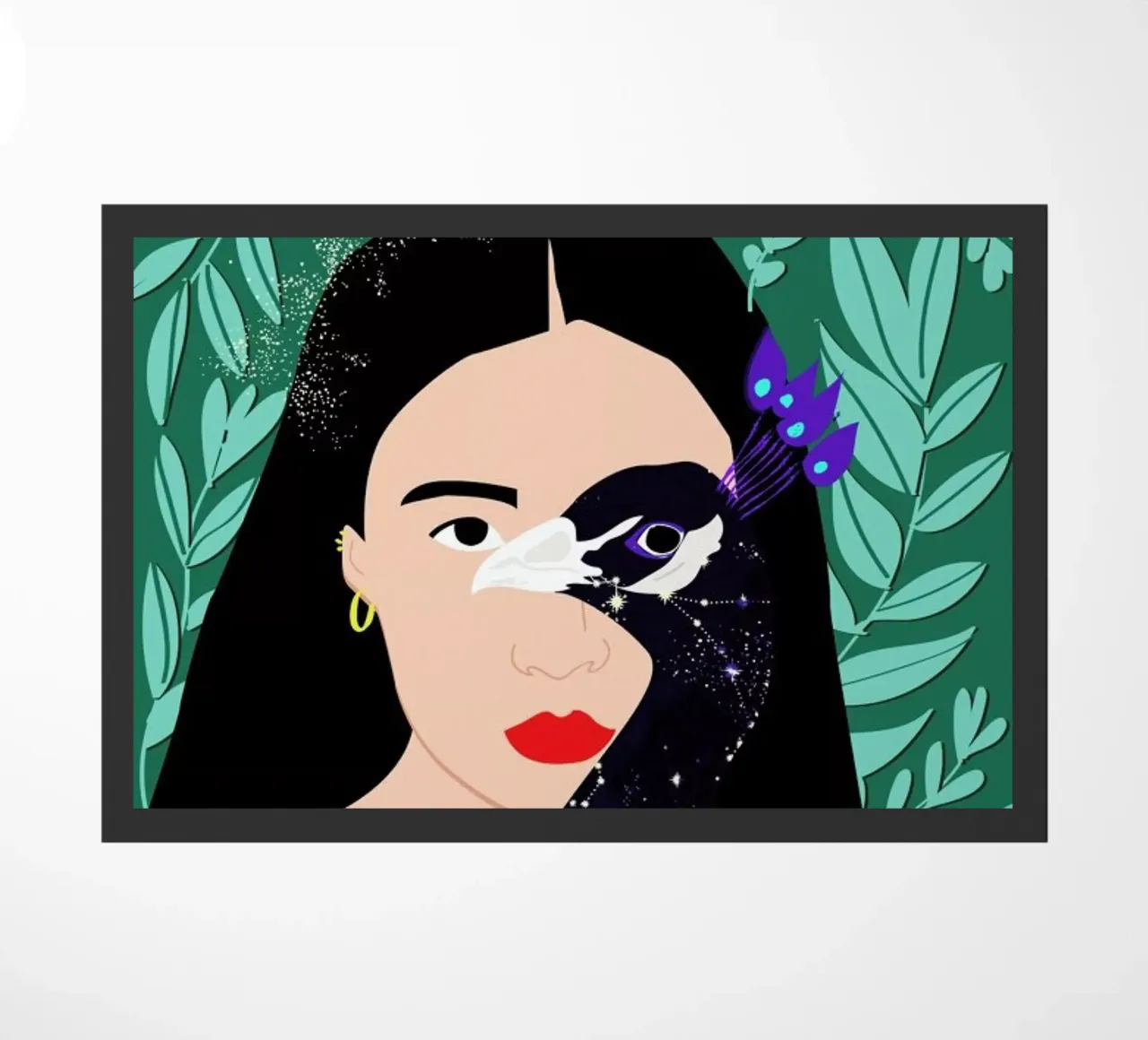 Peacock deurmat van Céleste Wallaert