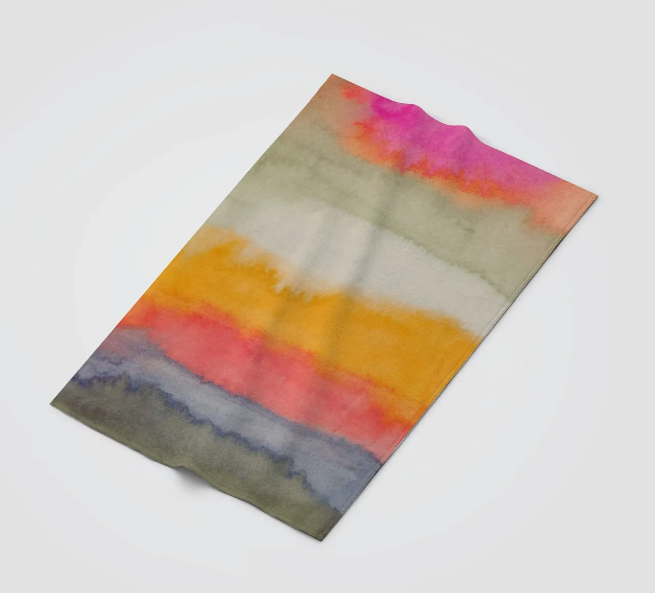 Strati colorati / Strisce orizzontali acquerellate coperta in pile da Alisa Galitsyna