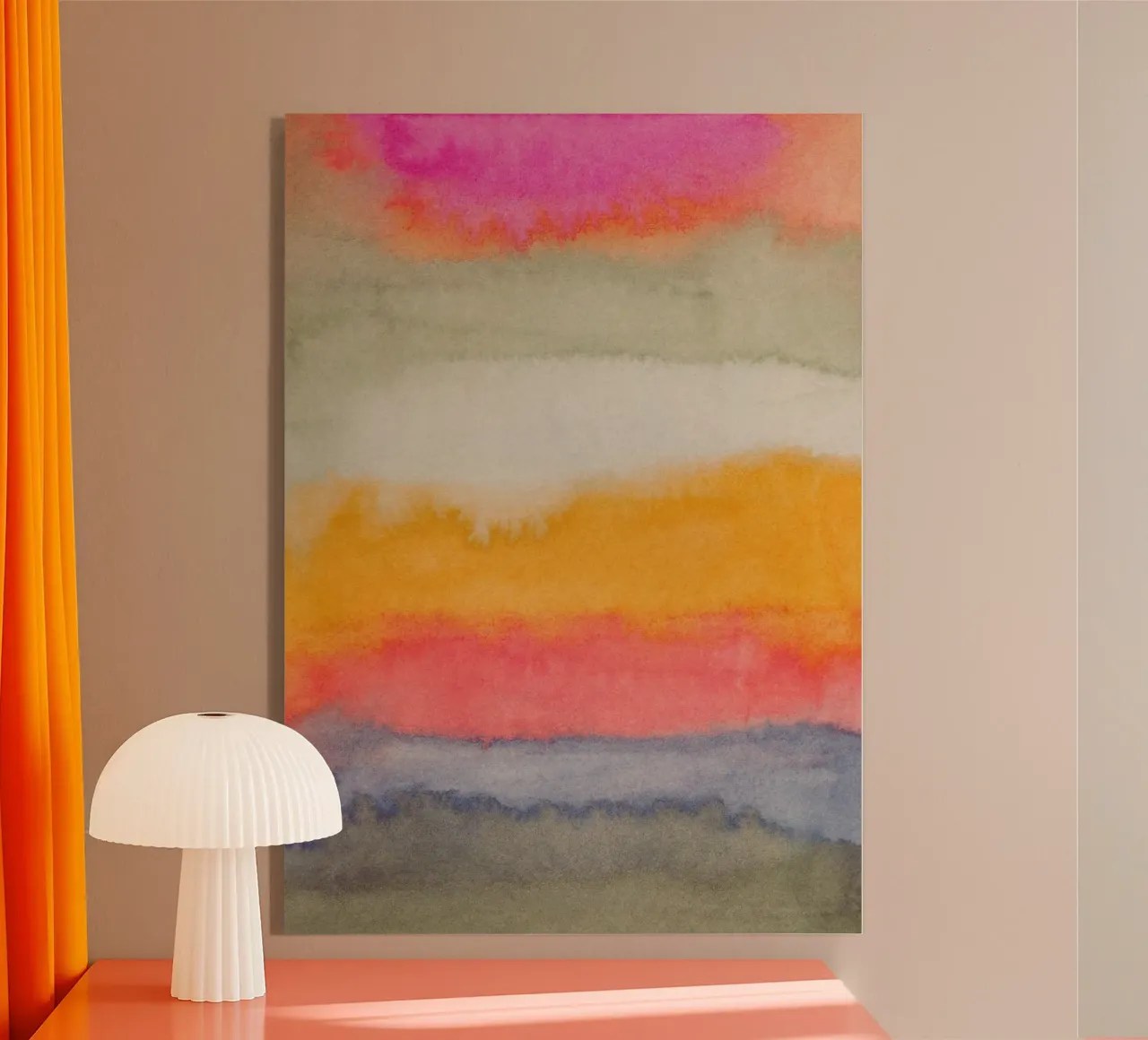 Strati colorati / Strisce orizzontali acquerellate plexiglass da Alisa Galitsyna