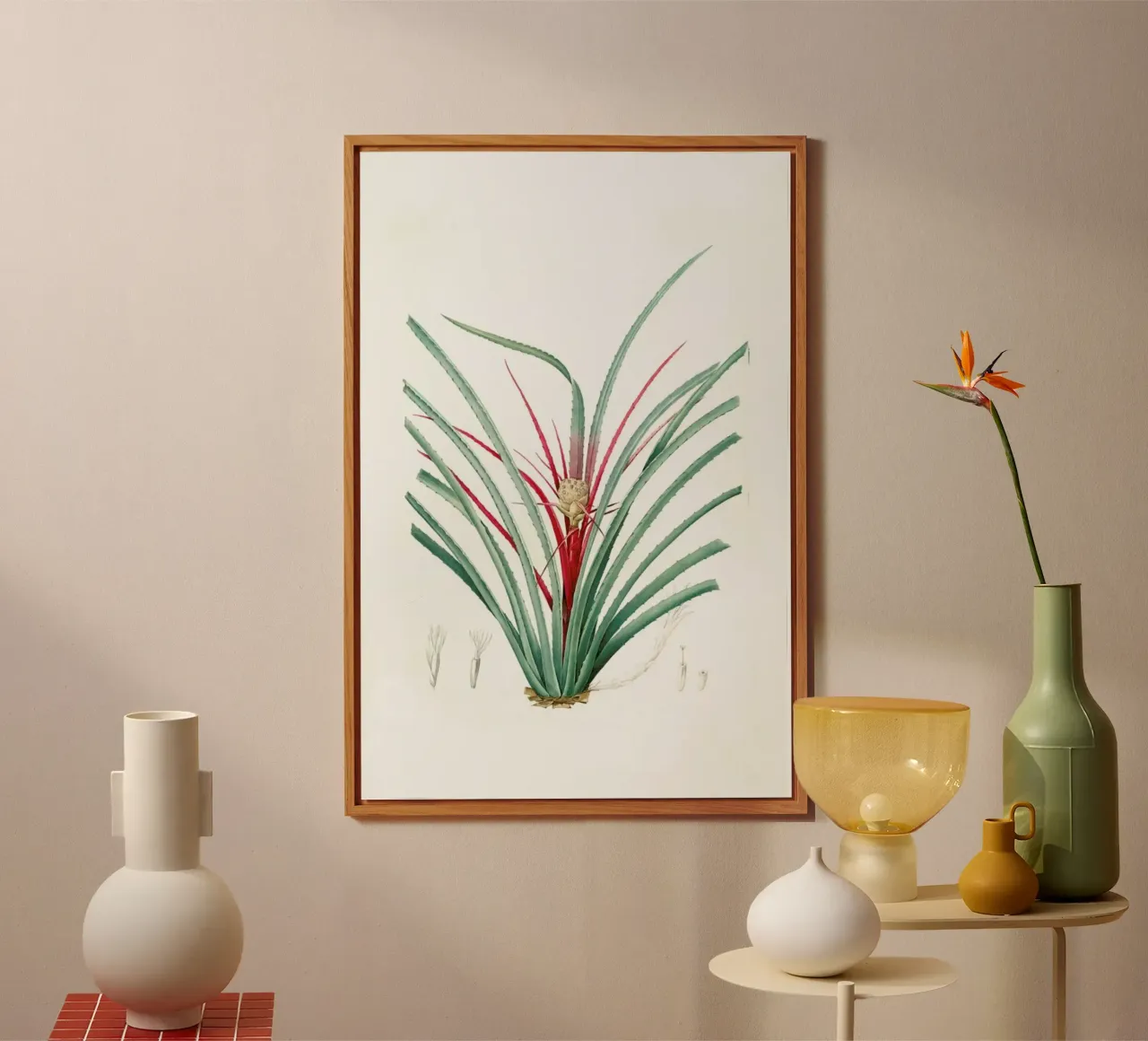 Bromella Karatas, Karatas Plumieri, Ananas karatas -Pierre Joseph alluminio dibond da Artokoloro Quint Lox Ltd