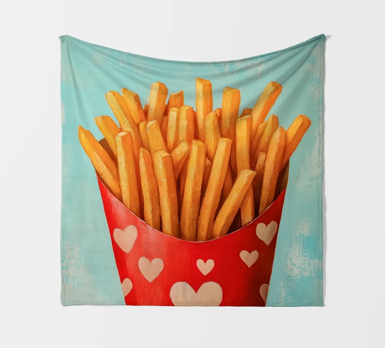 Patatine fritte amore con cuore coperta in pile da Carinaprint