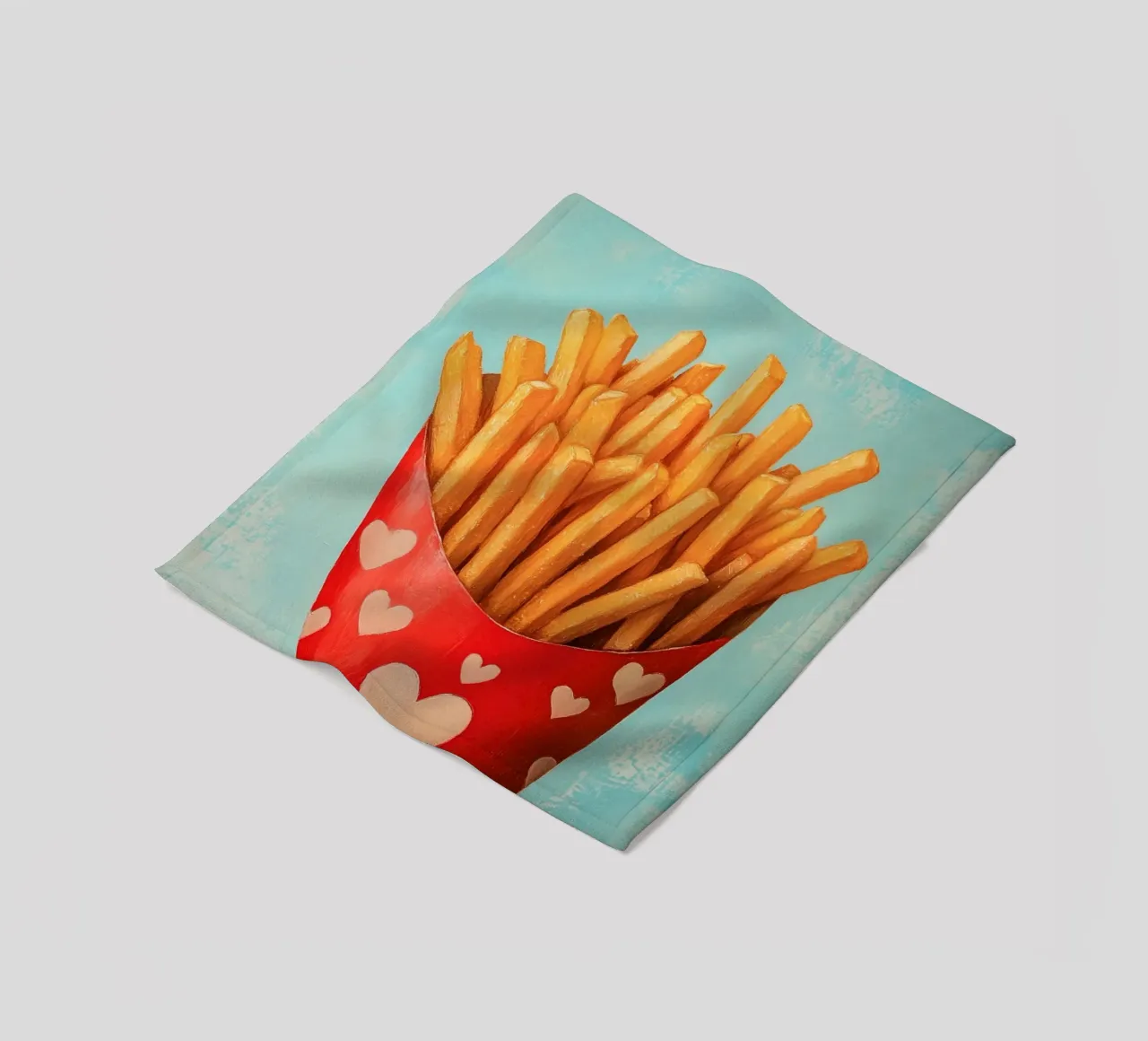 Patatine fritte amore con cuore coperta in pile da Carinaprint
