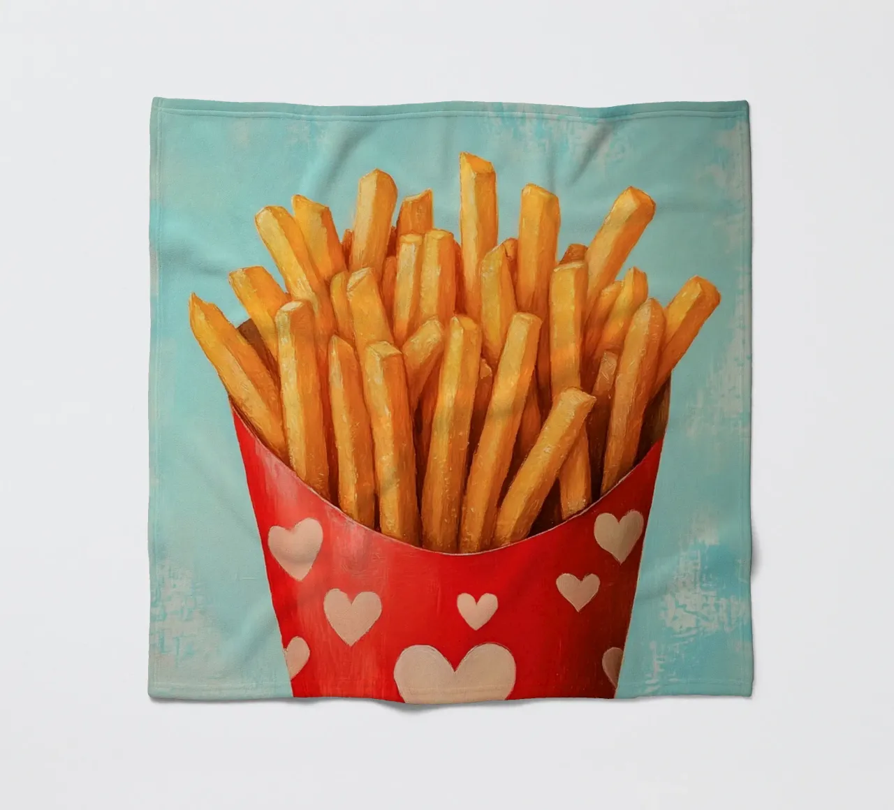 Patatine fritte amore con cuore coperta in pile da Carinaprint