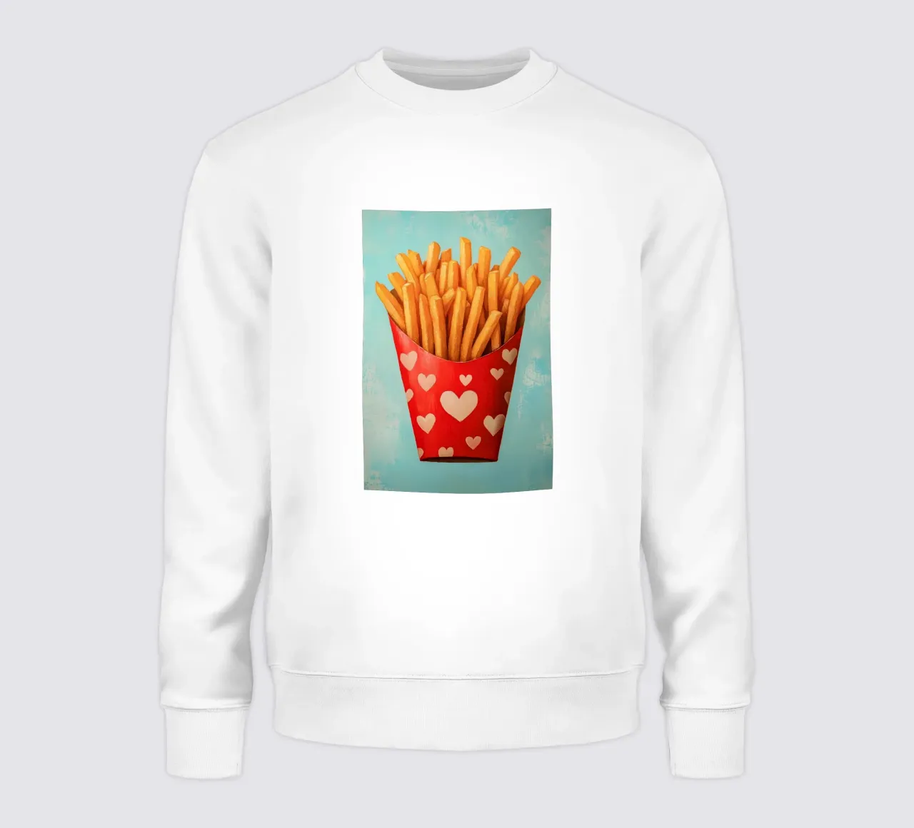 Patatine fritte amore con cuore felpa da Carinaprint
