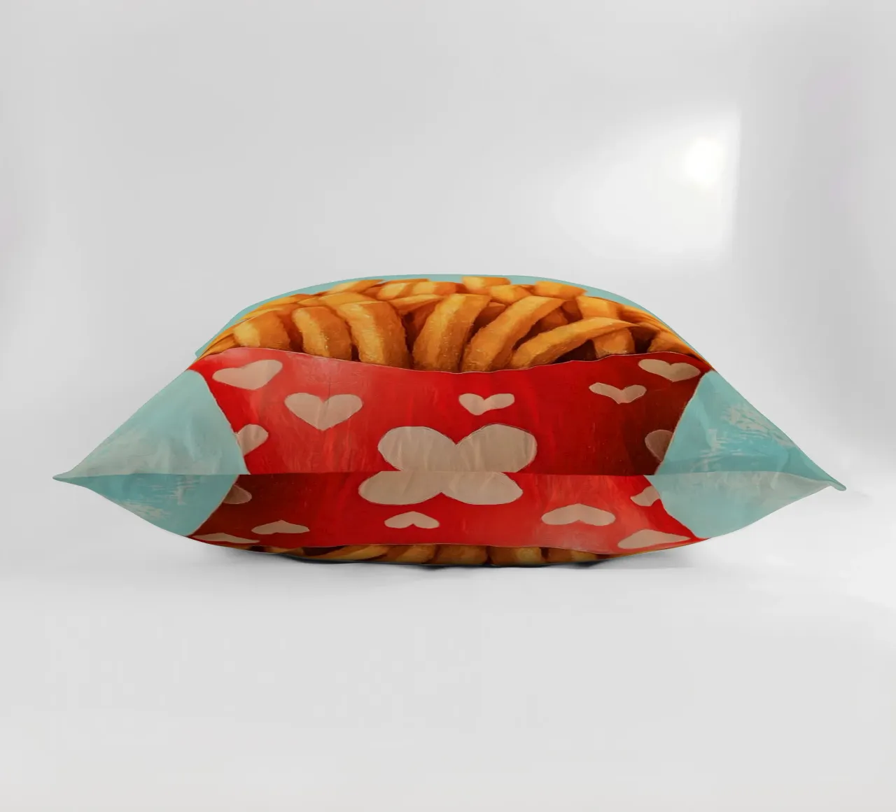 Frites Amour avec cœur coussin de Carinaprint