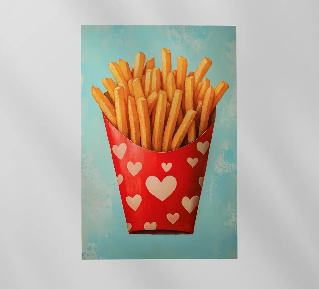 Patatine fritte amore con cuore pellicola backlit da Carinaprint