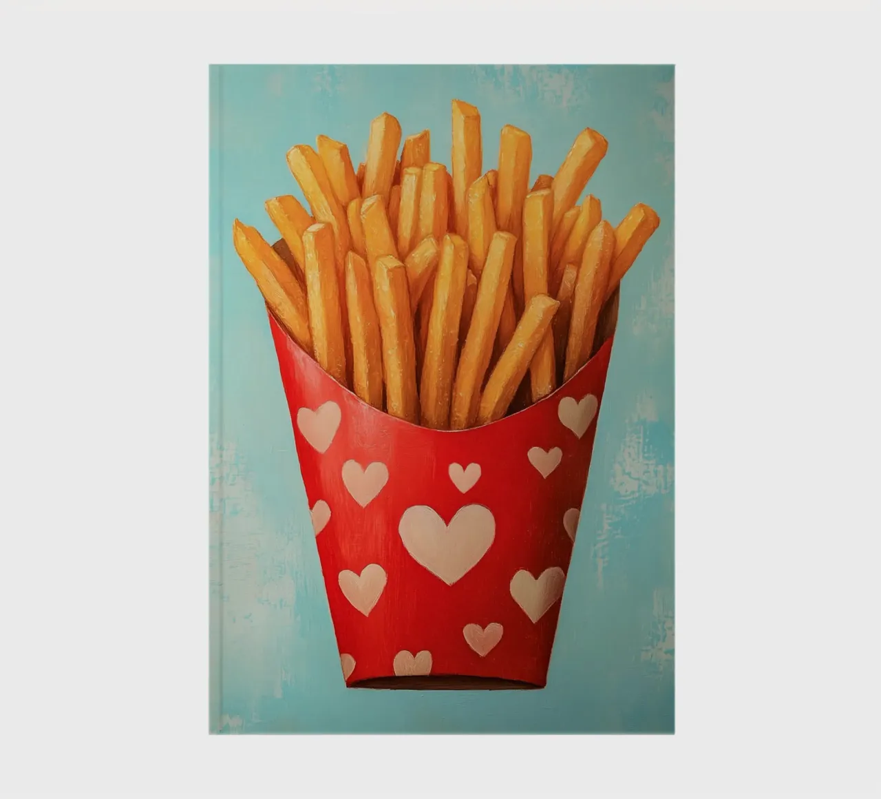 Frites Amour avec cœur carnet de notes de Carinaprint