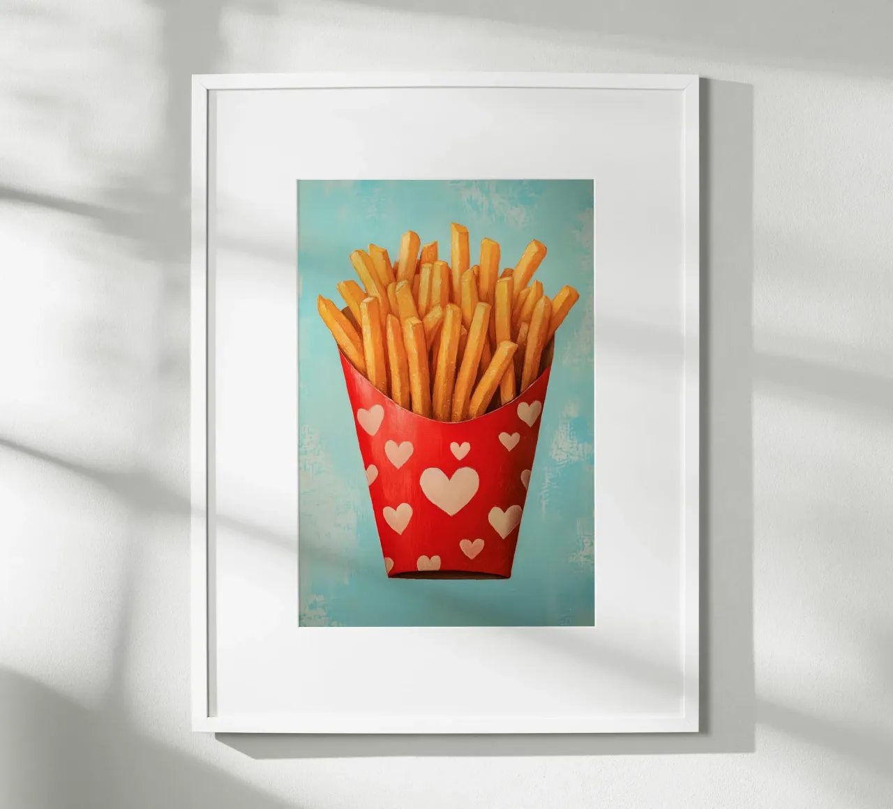 Patatine fritte amore con cuore poster da Carinaprint